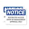 Signmission Restricted Access Entry By Management Approval OSHA Notice Sign, Vinyl Decal, 5in W x 3.5in L, 2PK OS-2PACK-NS-D-35-L-18067 - alternate 1
